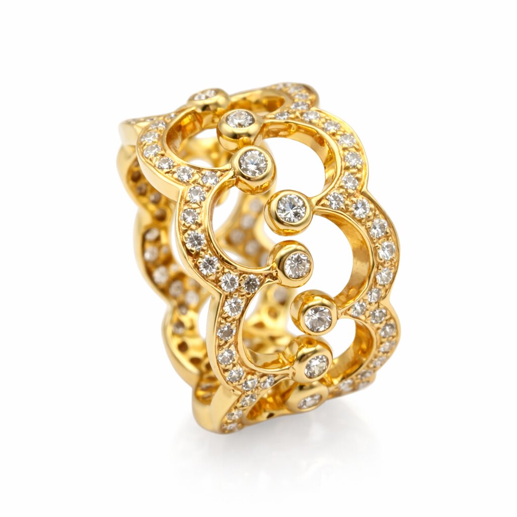 Convertible Crown Ring Set in 18k Yellow Gold